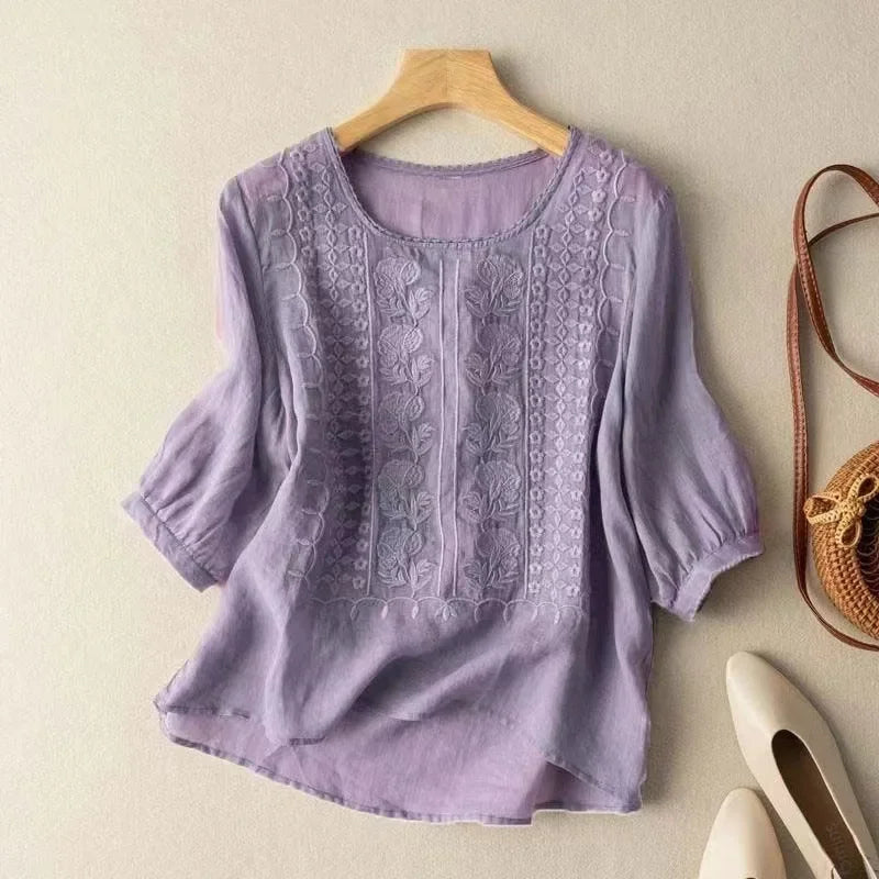 Aveline Whisper Linen Top