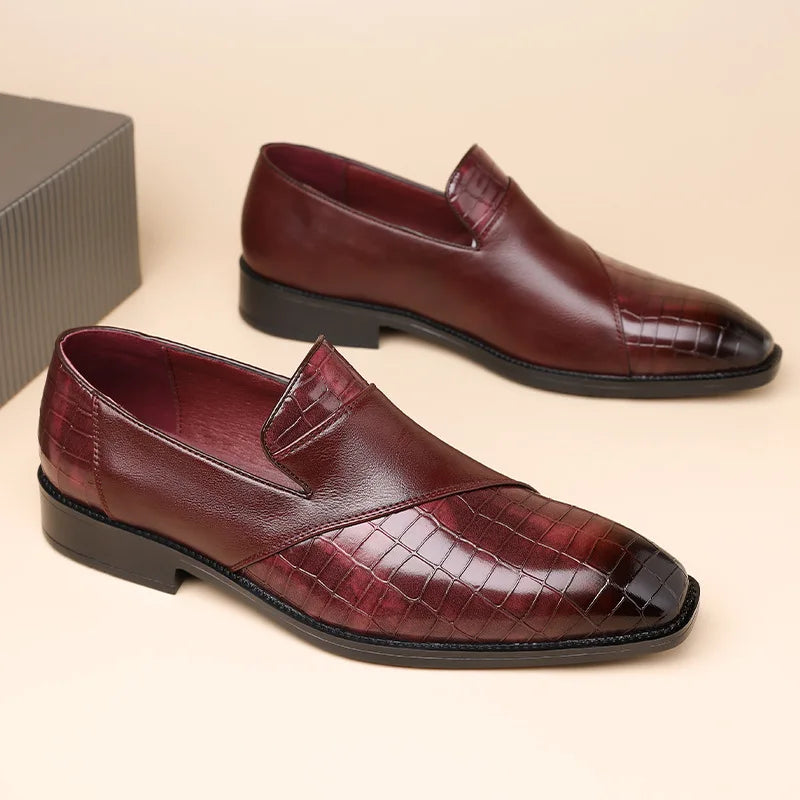 Vellura — Croc Patchwork Loafers