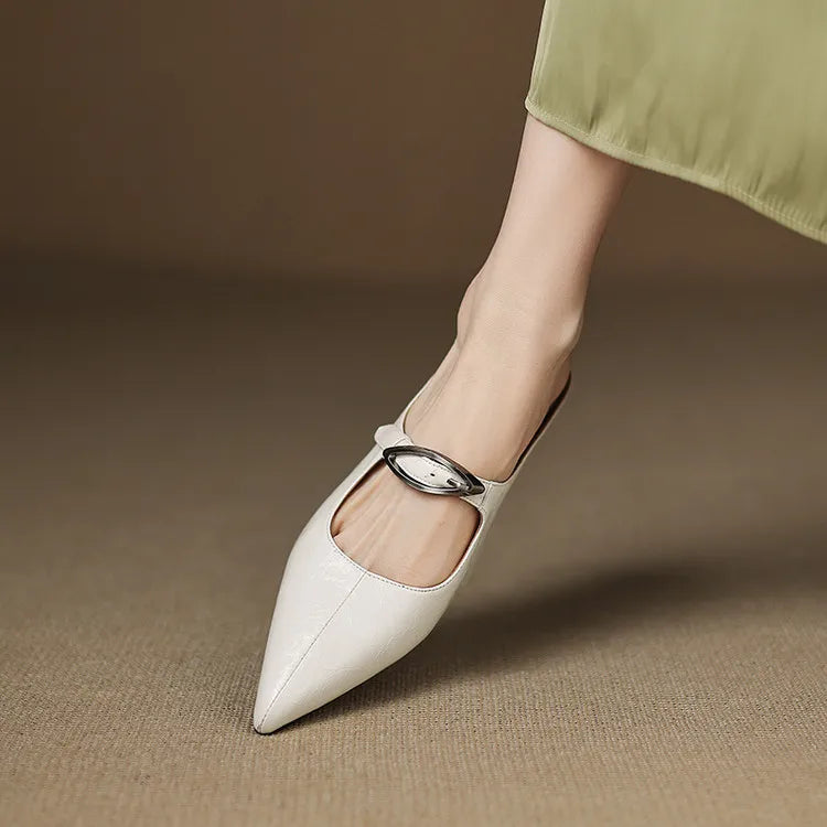 Lorienne Grace Leather Slides