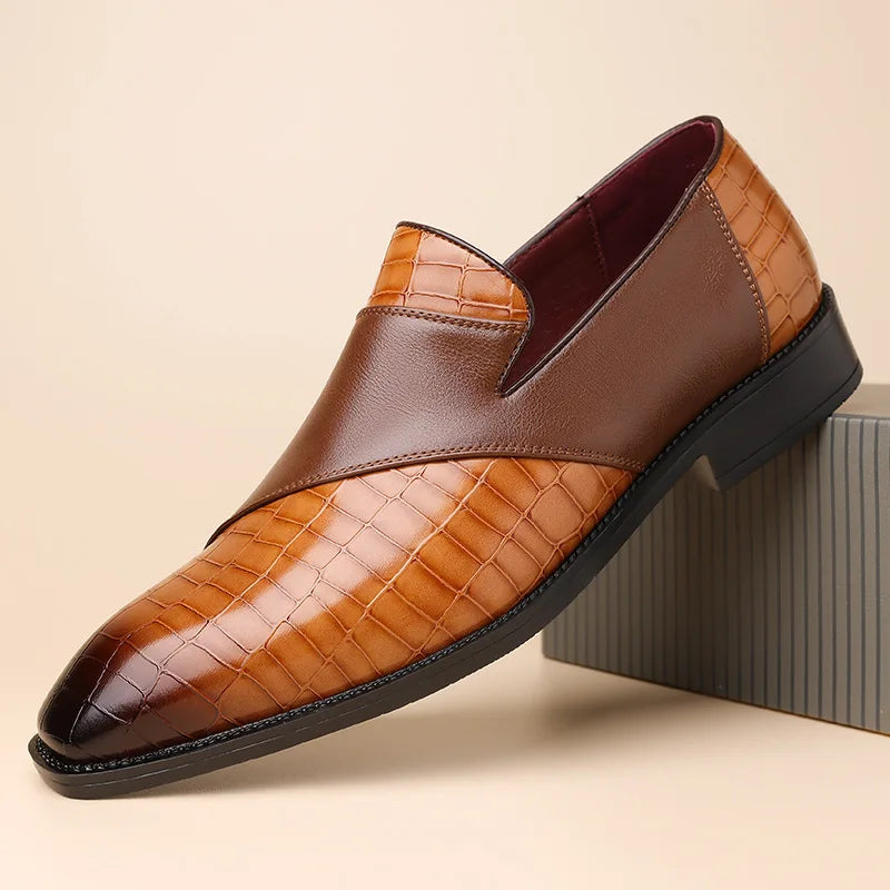 Vellura — Croc Patchwork Loafers