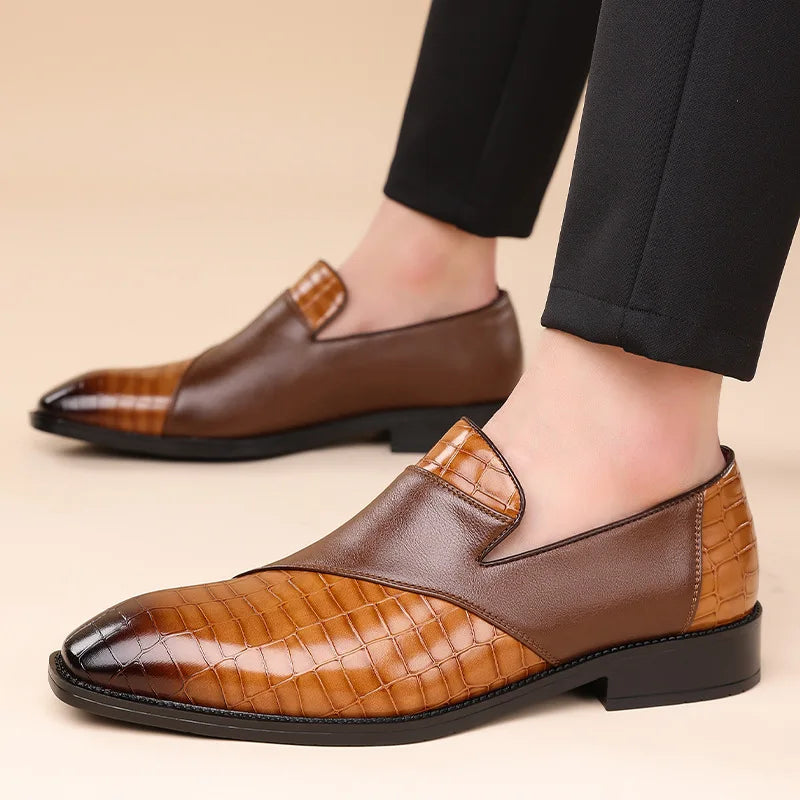 Vellura — Croc Patchwork Loafers