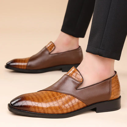 Vellura — Croc Patchwork Loafers