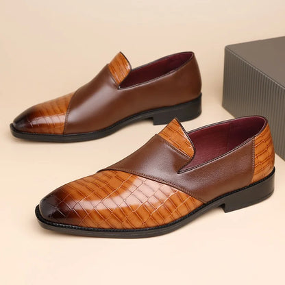 Vellura — Croc Patchwork Loafers