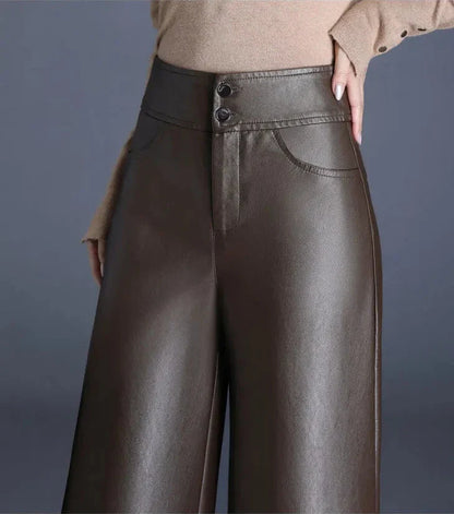 Lunara Leather Elegance Trousers