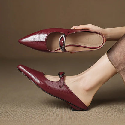 Lorienne Grace Leather Slides