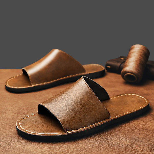 Aurélie Luxe Leather Slides