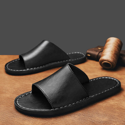 Aurélie Luxe Leather Slides