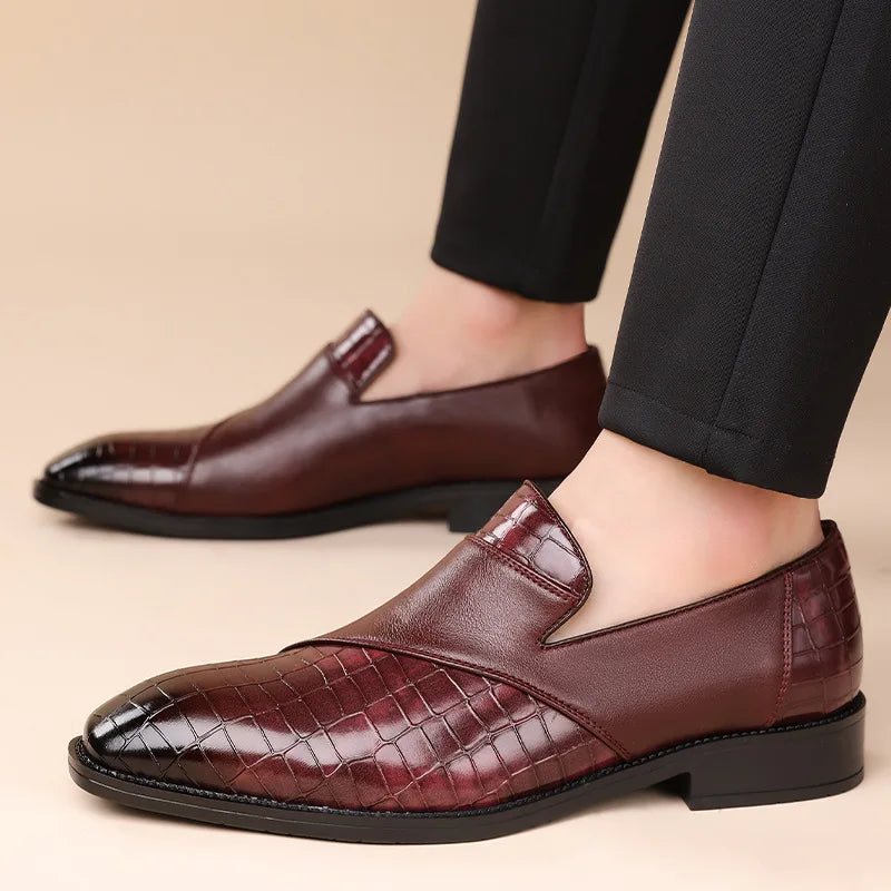 Vellura — Croc Patchwork Loafers