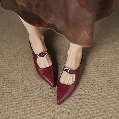 Lorienne Grace Leather Slides