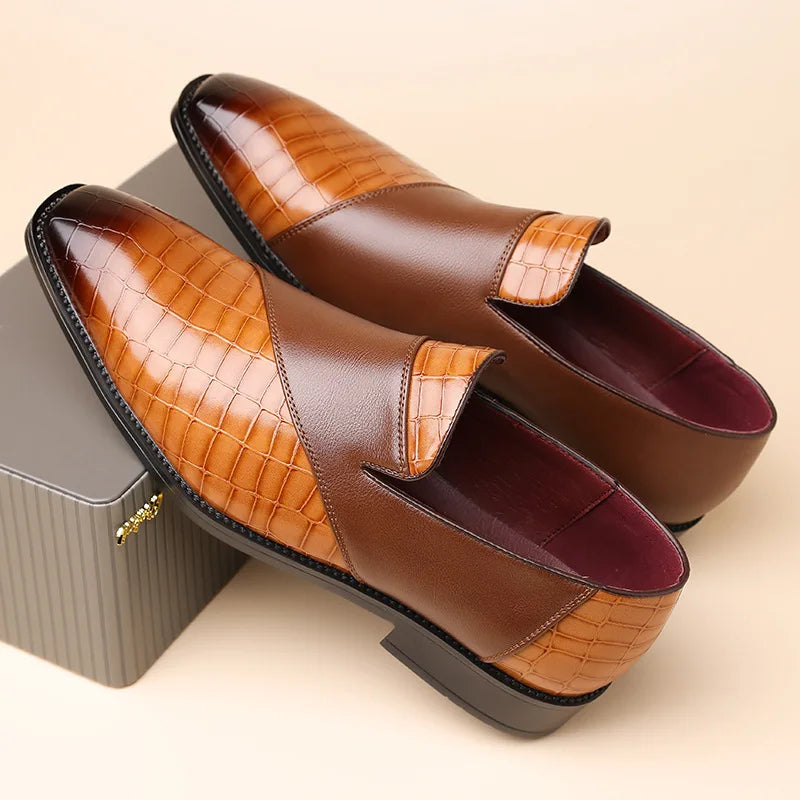 Vellura — Croc Patchwork Loafers