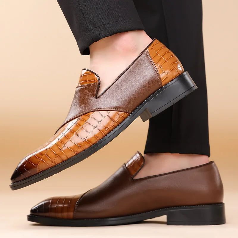 Vellura — Croc Patchwork Loafers