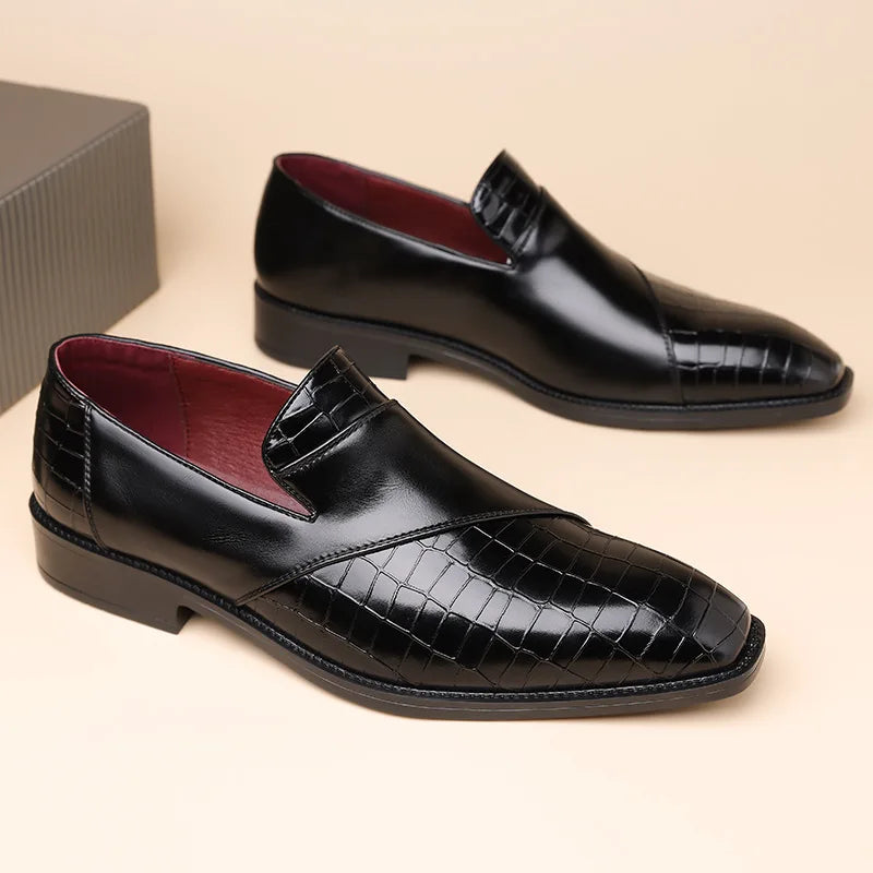 Vellura — Croc Patchwork Loafers