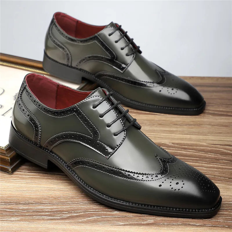 Aurello - Leather Brogue Oxfords