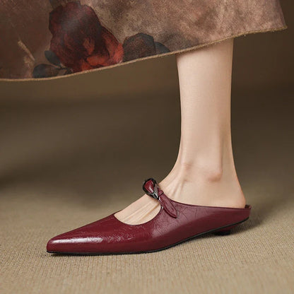 Lorienne Grace Leather Slides