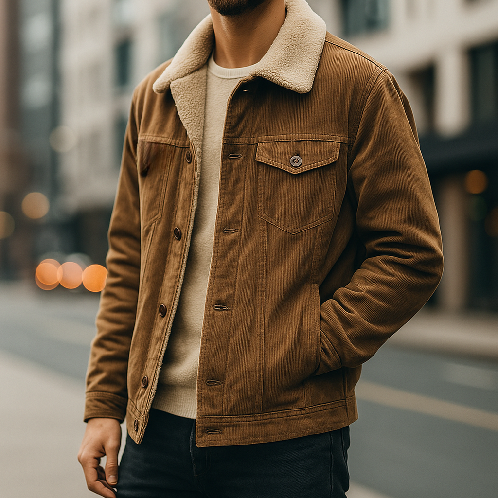 AURORA — Sherpa-Lined Corduroy Jacket