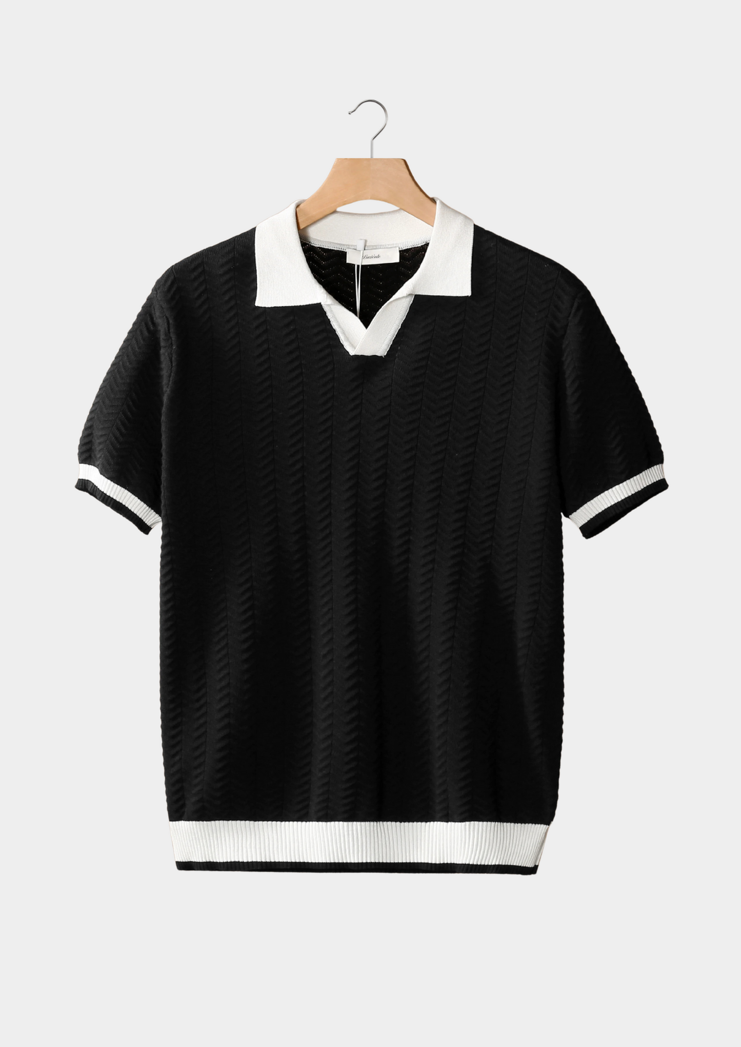 SOLARO — Chevron Knit Polo