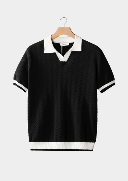 SOLARO — Chevron Knit Polo