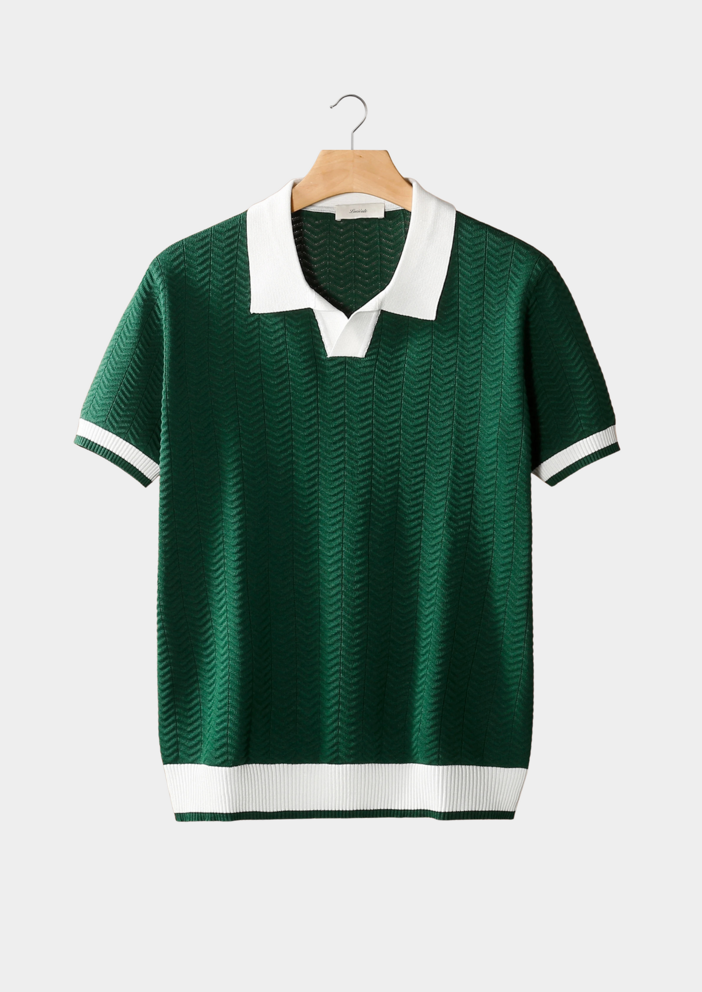 SOLARO — Chevron Knit Polo