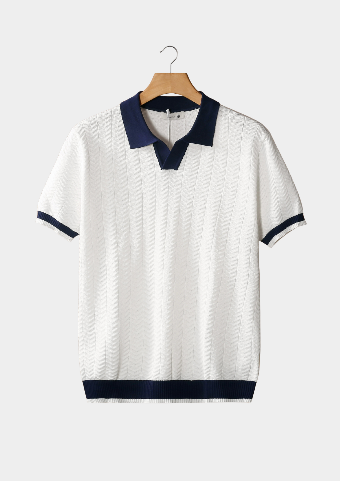SOLARO — Chevron Knit Polo