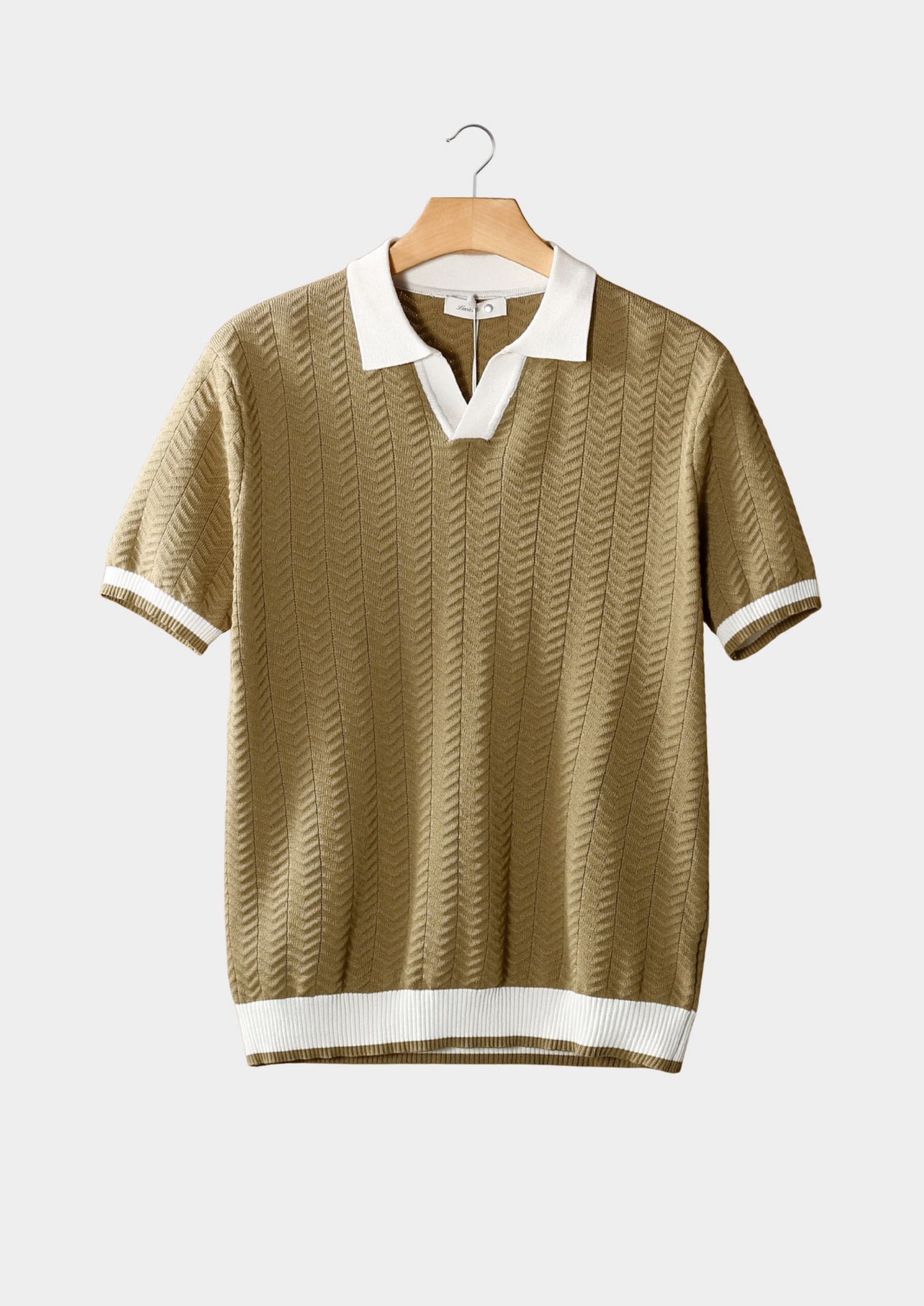 SOLARO — Chevron Knit Polo