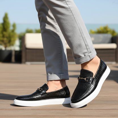 CIRANO — Snakeskin Loafers