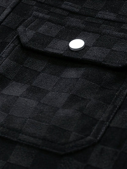 CALDERO — Checkered Suede Jacket
